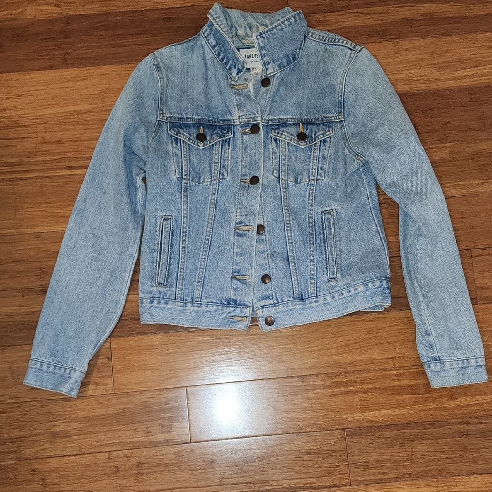 Forever 21 Light Blue Denim Jean Jacket